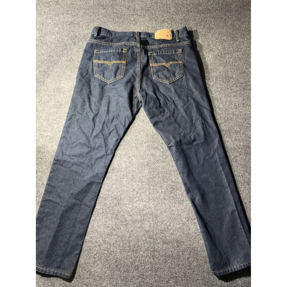 Vintage Genes 1891 Slim Fit Jeans Mens 34x30 Dark Wash Indigo Denim Pants